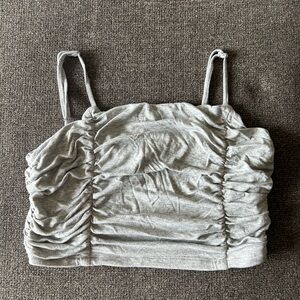 Gray Ruched Women's Top